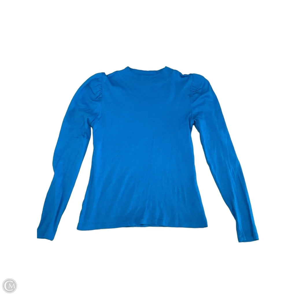 Top Long Sleeve By Ann Taylor In Blue, Size: Xs