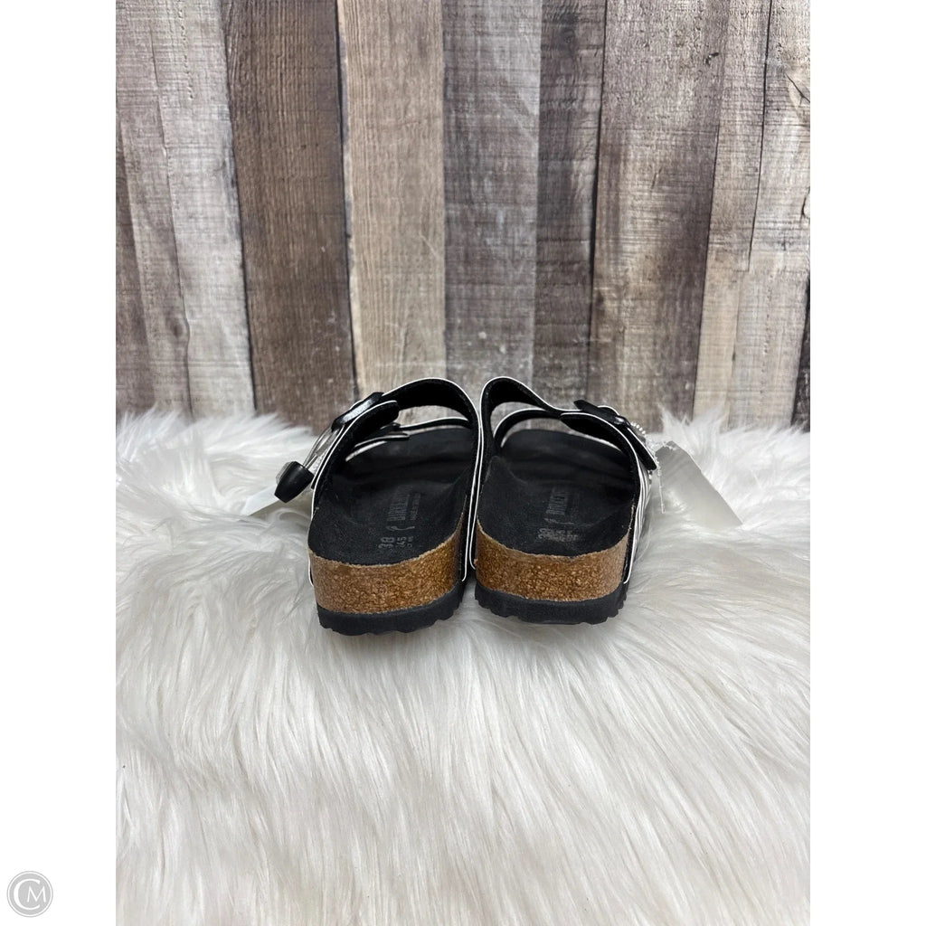 Sandals Flats By Birkenstock In Animal Print, Size: 7