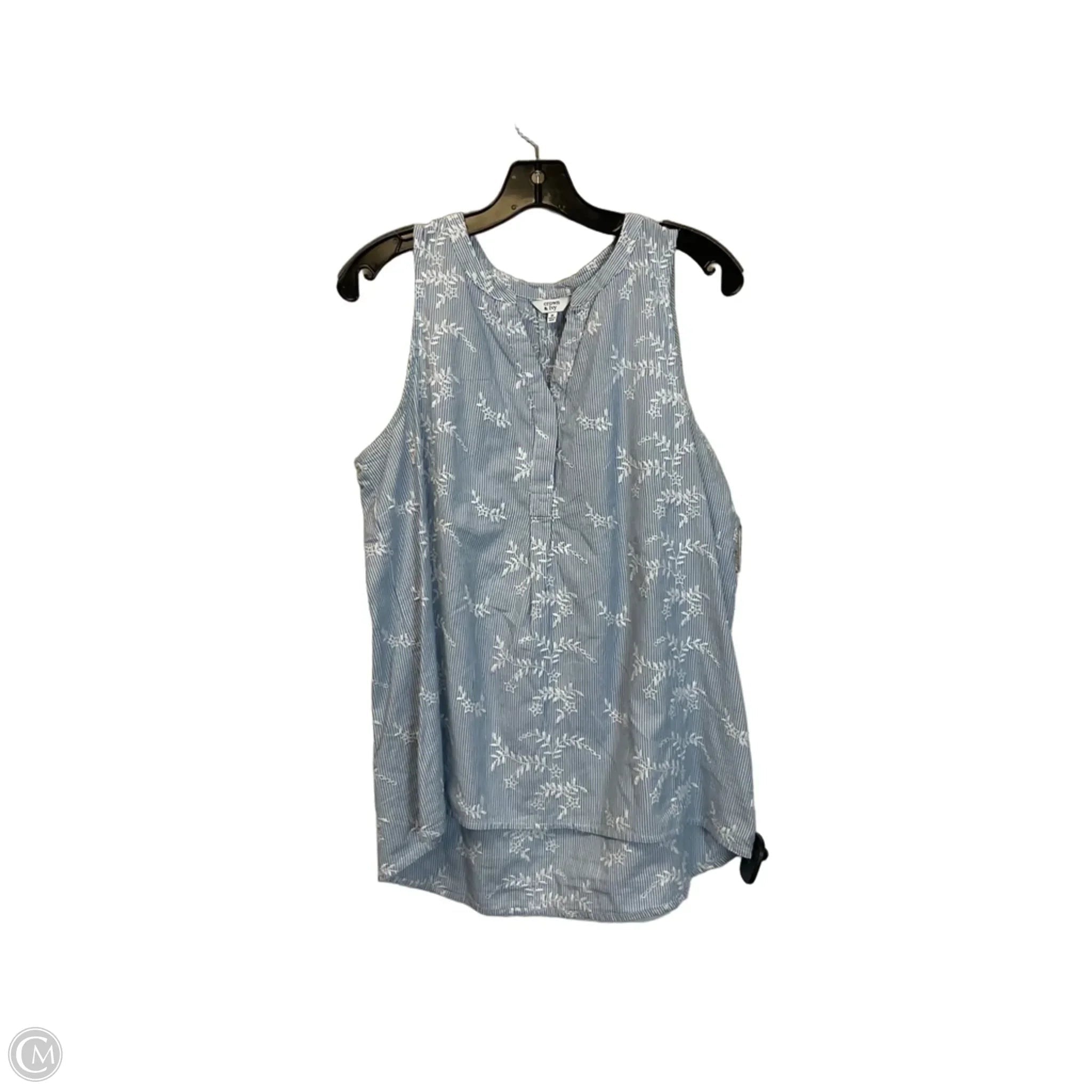 Top Sleeveless By Crown And Ivy In Blue, Size: M