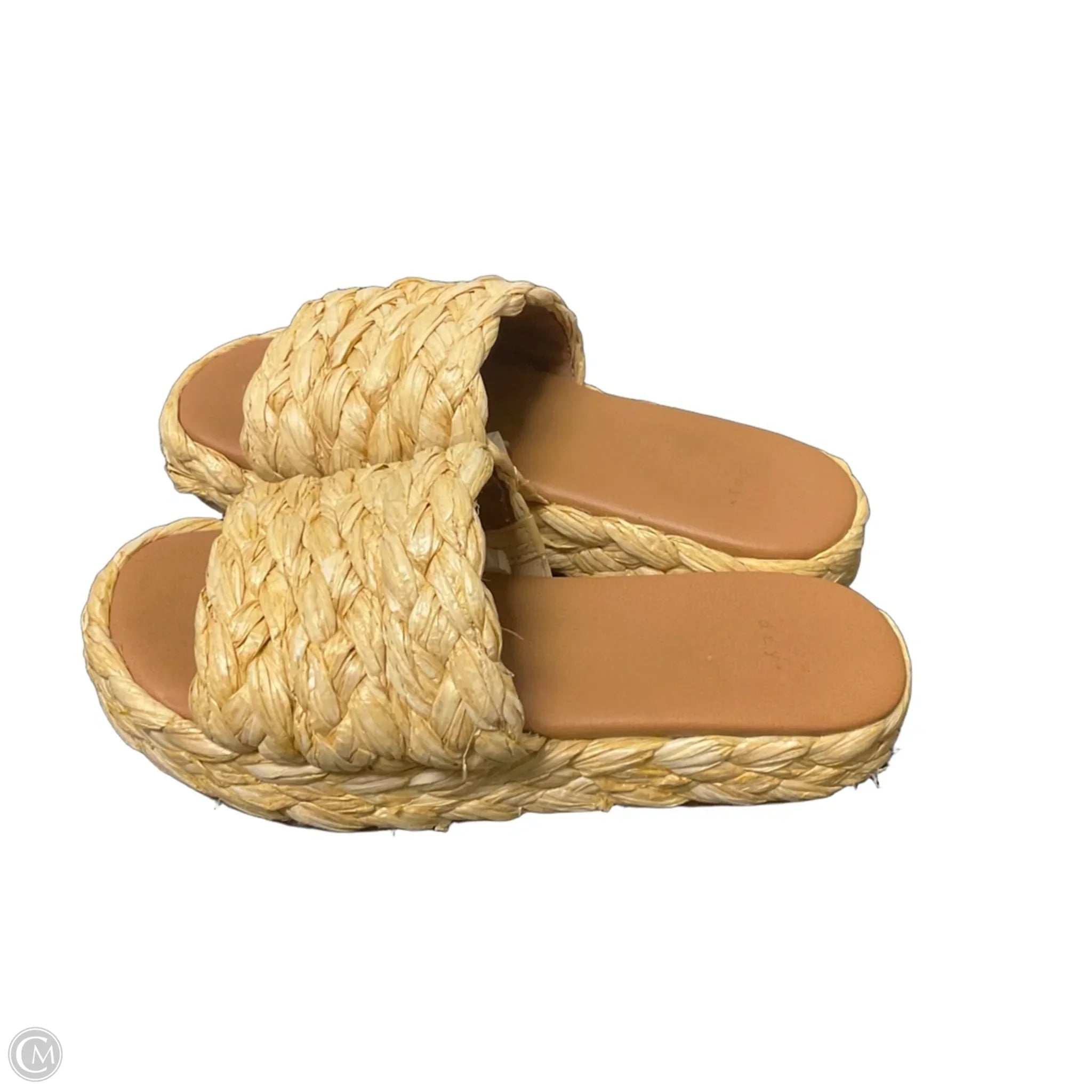 Sandals Heels Platform By A New Day In Tan, Size: 6