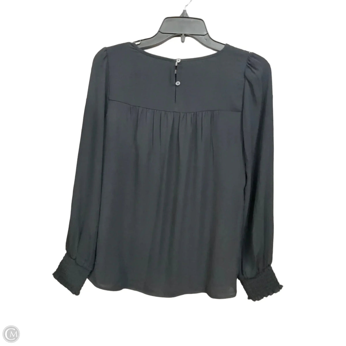 Blouse Long Sleeve By Loft In Black, Size: Xxs