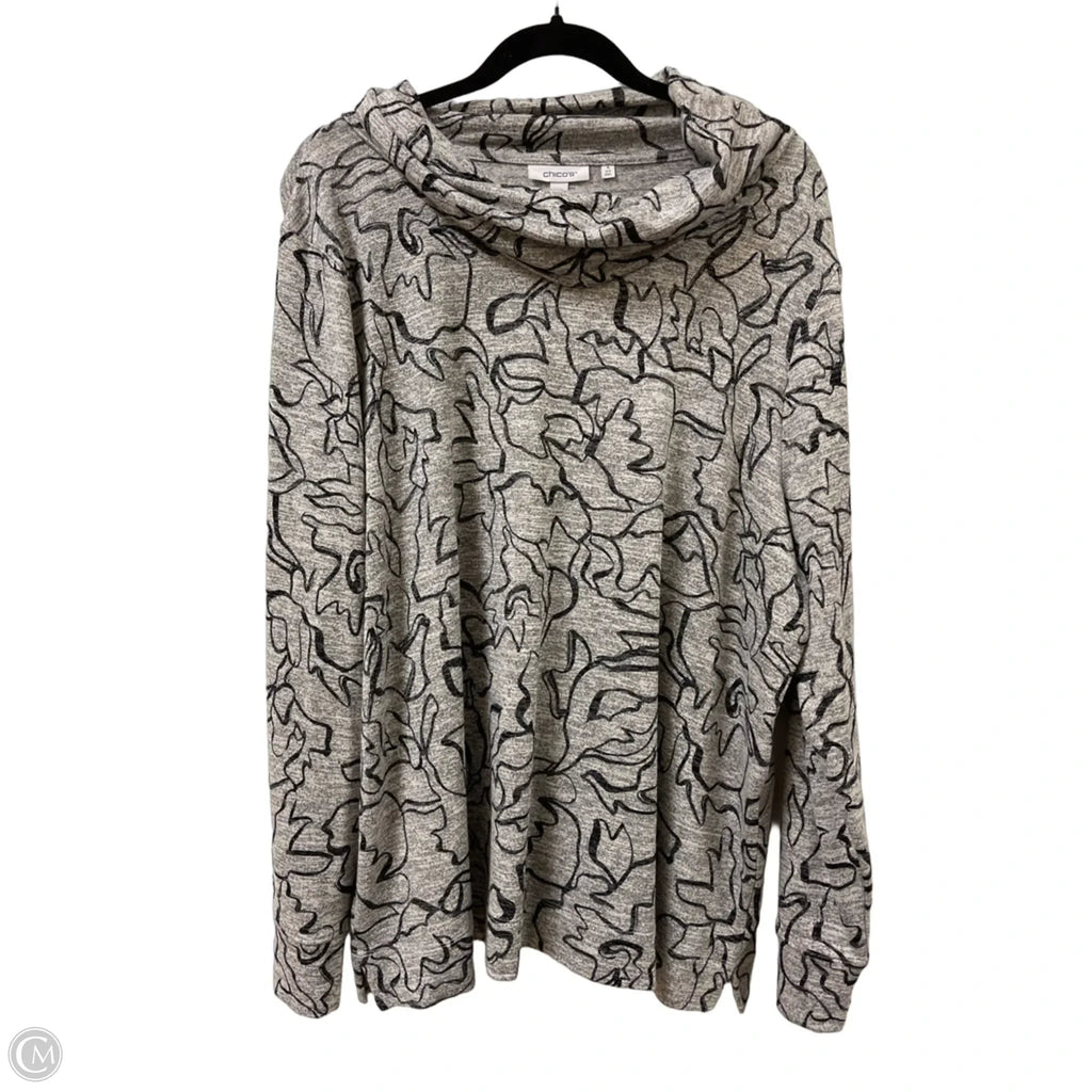 Sweater By Chicos In Grey, Size: 1x