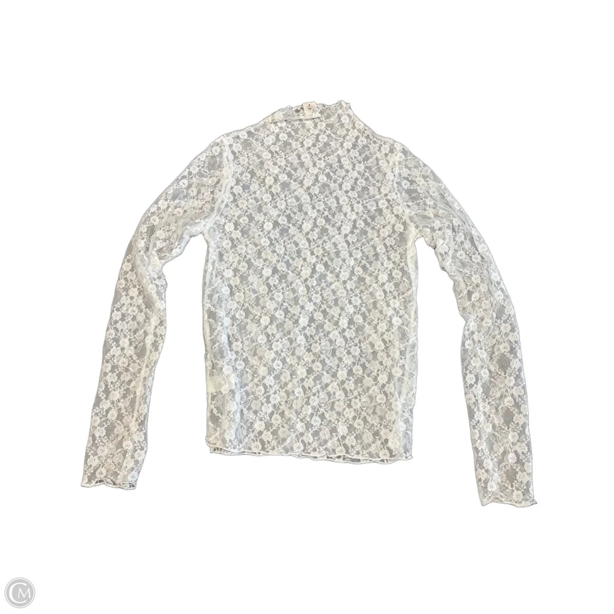 Top Long Sleeve By Like Love In White, Size: M