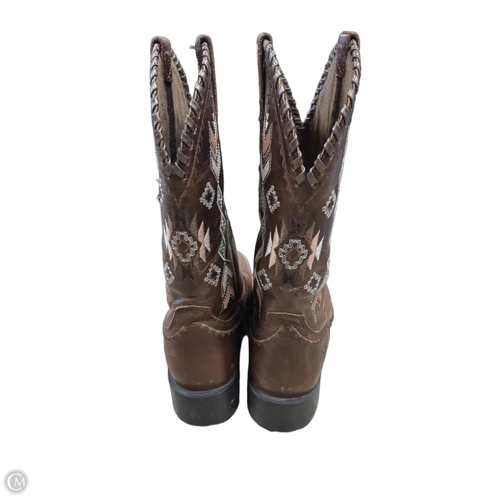 Boots Leather By Ariat In Brown, Size: 8