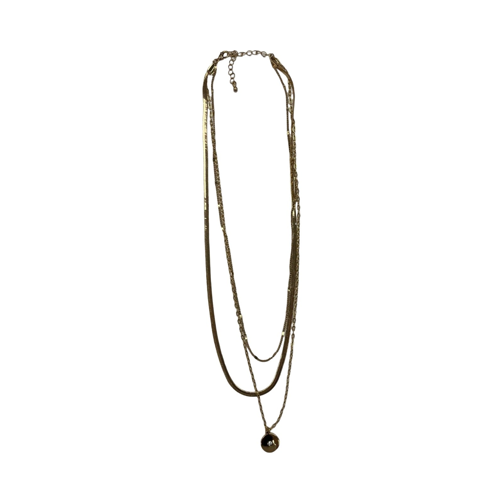 Necklace Layered By Clothes Mentor In Gold