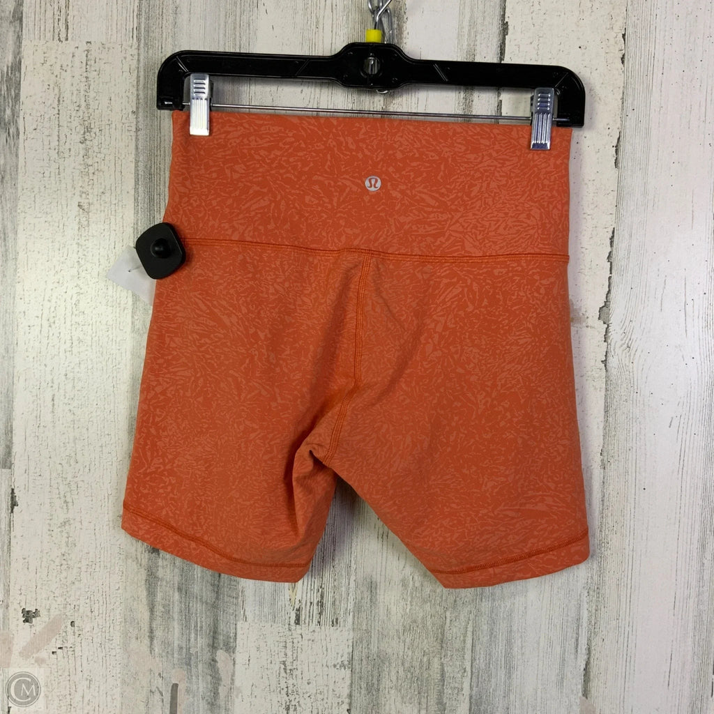 Athletic Shorts By Lululemon In Orange, Size: 8