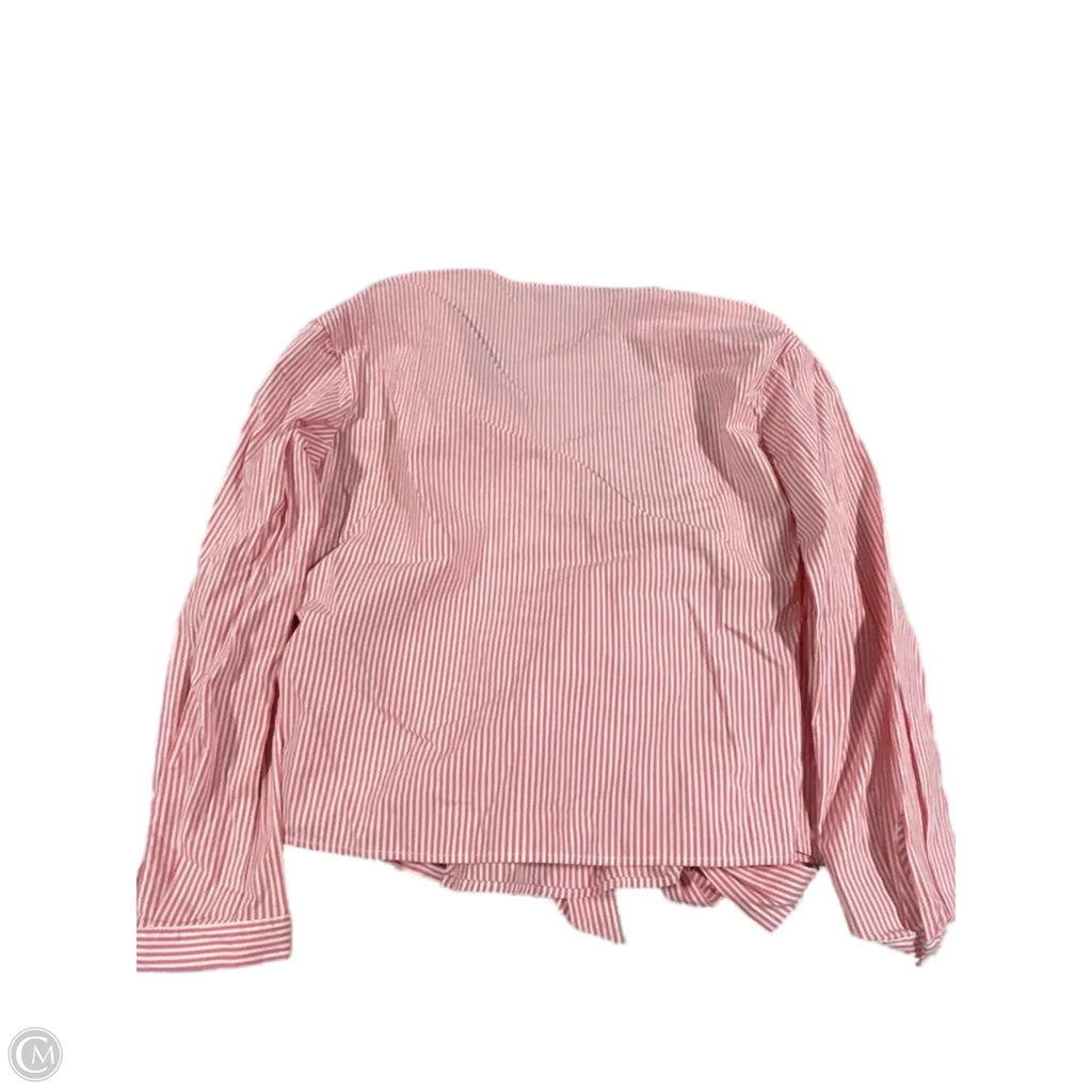 Blouse Long Sleeve By A New Day In Striped Pattern, Size: S