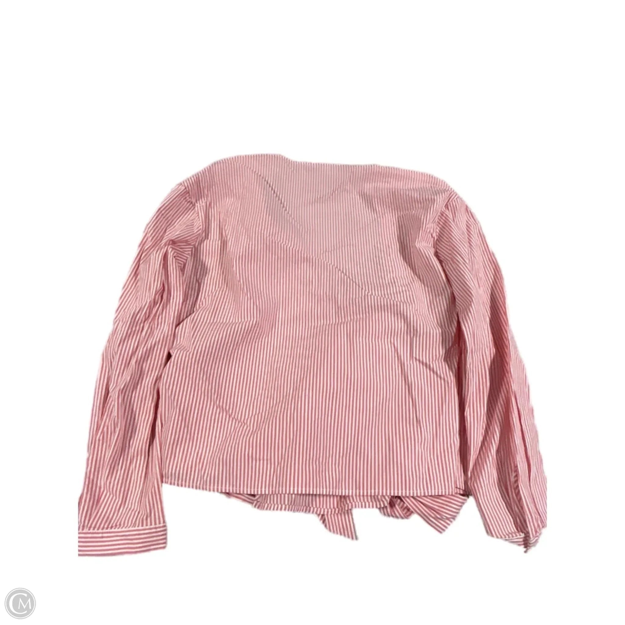 Blouse Long Sleeve By A New Day In Striped Pattern, Size: S
