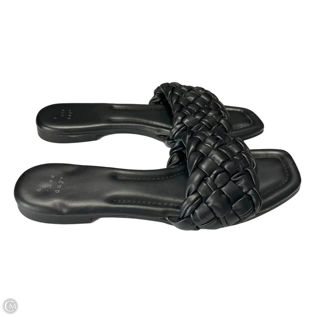 Sandals Flats By A New Day In Black, Size: 8