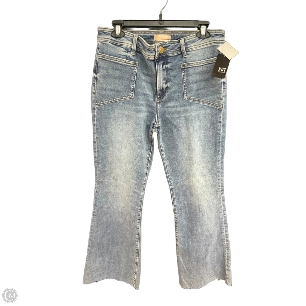 Jeans Flared By Kut In Blue Denim, Size: 12