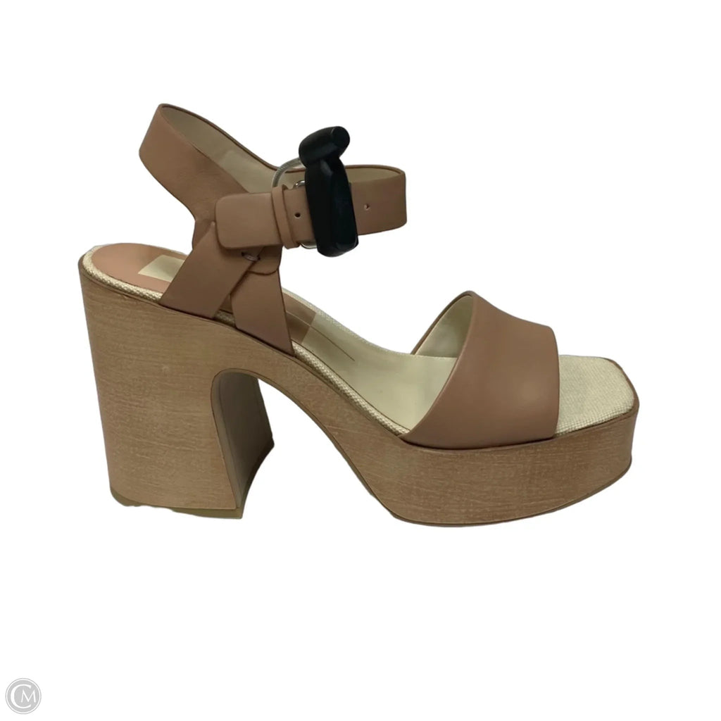 Sandals Heels Block By Dolce Vita In Brown, Size: 8