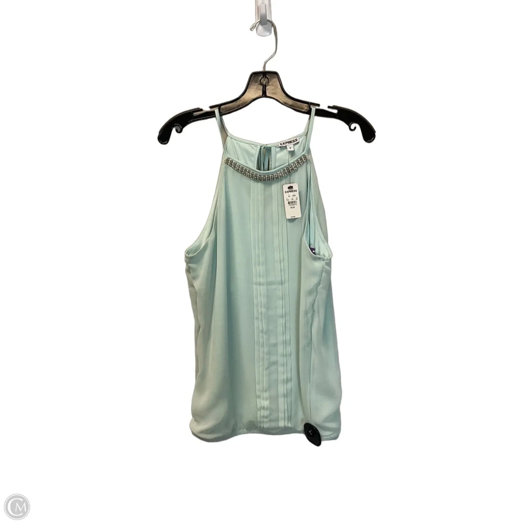 Top Sleeveless By Express In Green, Size: M