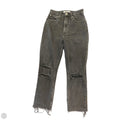 Jeans Straight By Abercrombie And Fitch In Black Denim, Size: 0