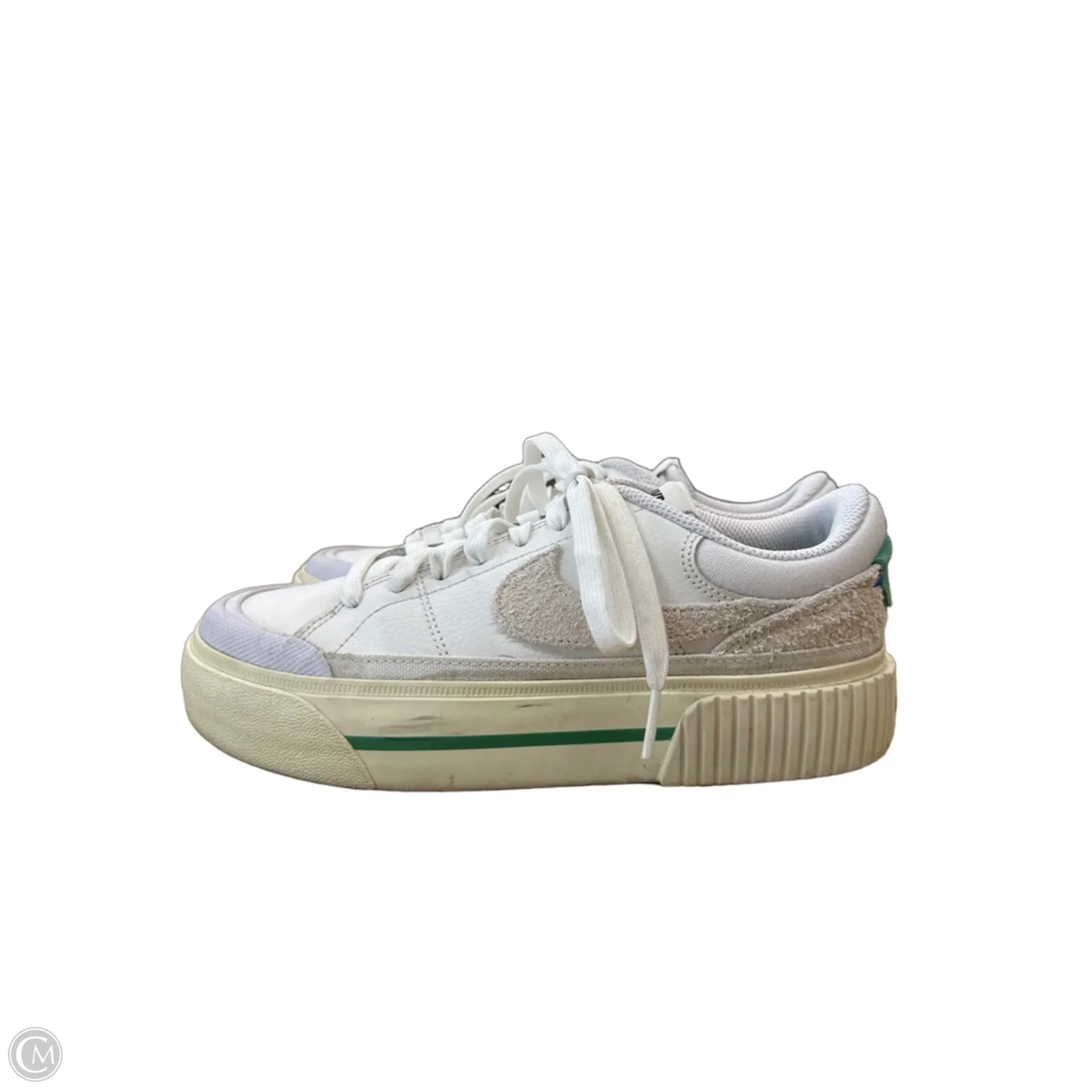 Shoes Sneakers By Nike In Green & White, Size: 6