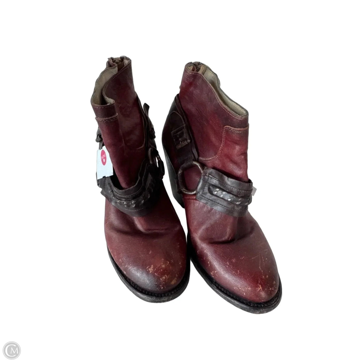 Boots Ankle Heels By Freebird In Brown, Size: 10