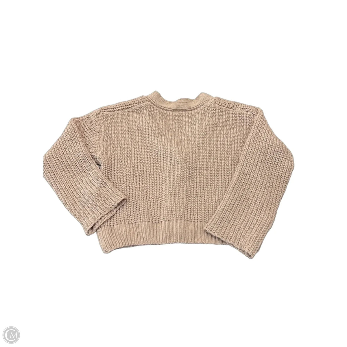 Sweater Cardigan By Pol In Tan, Size: L