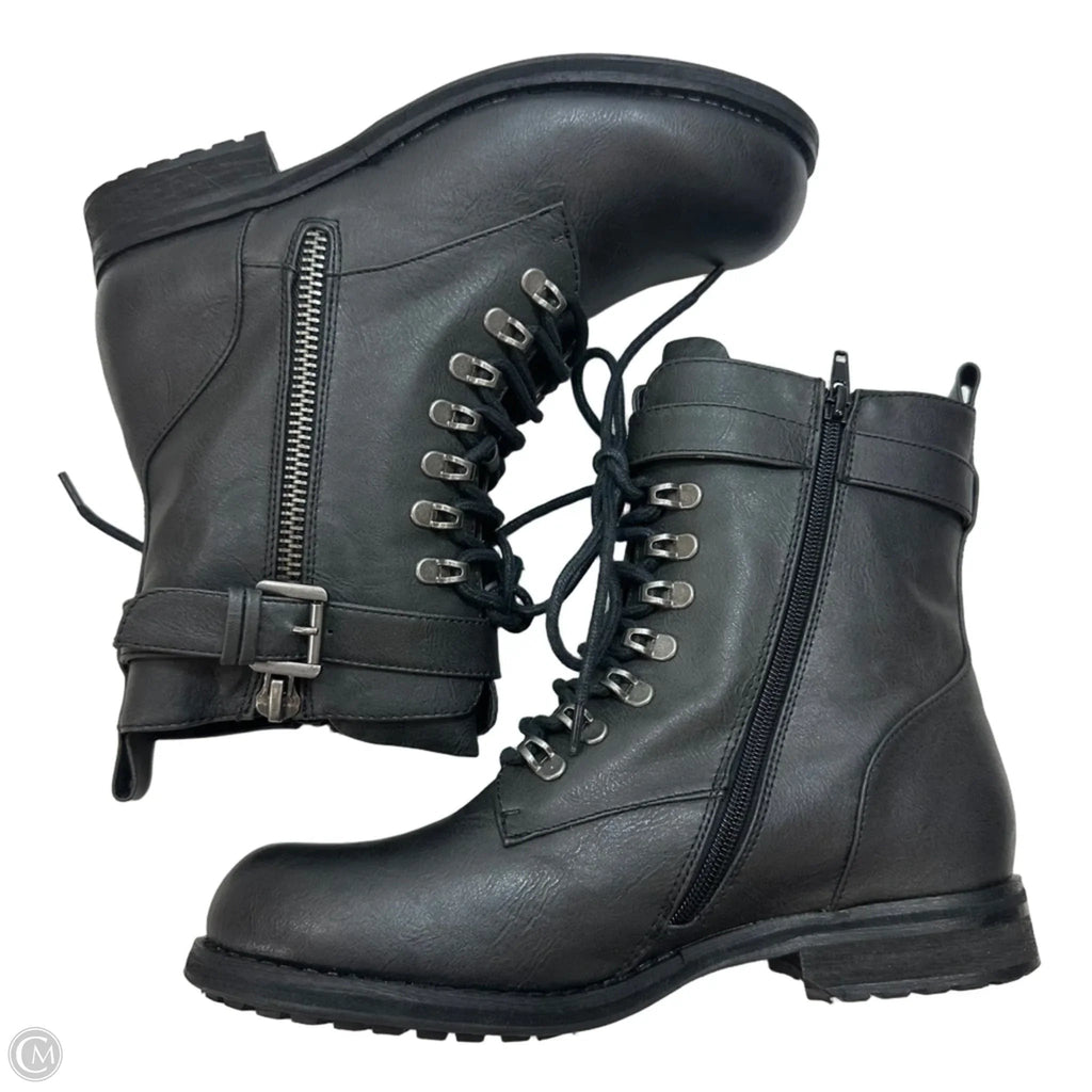 Boots Combat By Lane Bryant In Black, Size: 9 W
