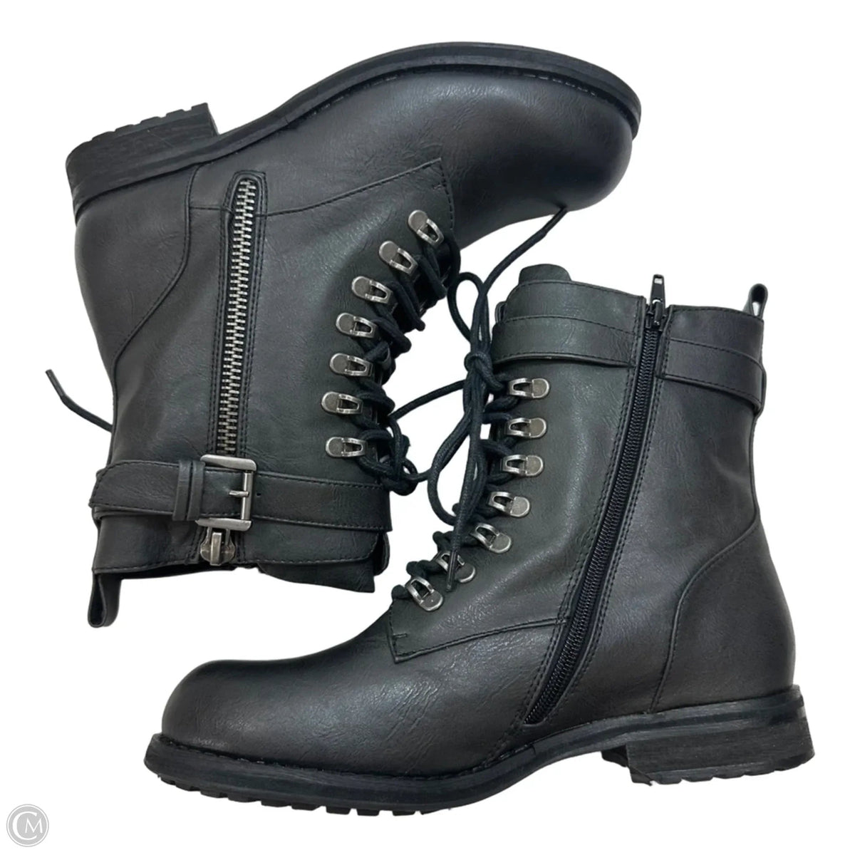 Boots Combat By Lane Bryant In Black, Size: 9 W