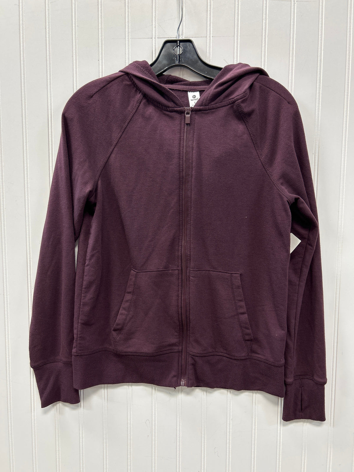 Athletic Top Ls Hoodie By 90 Degrees By Reflex In Purple, Size:S