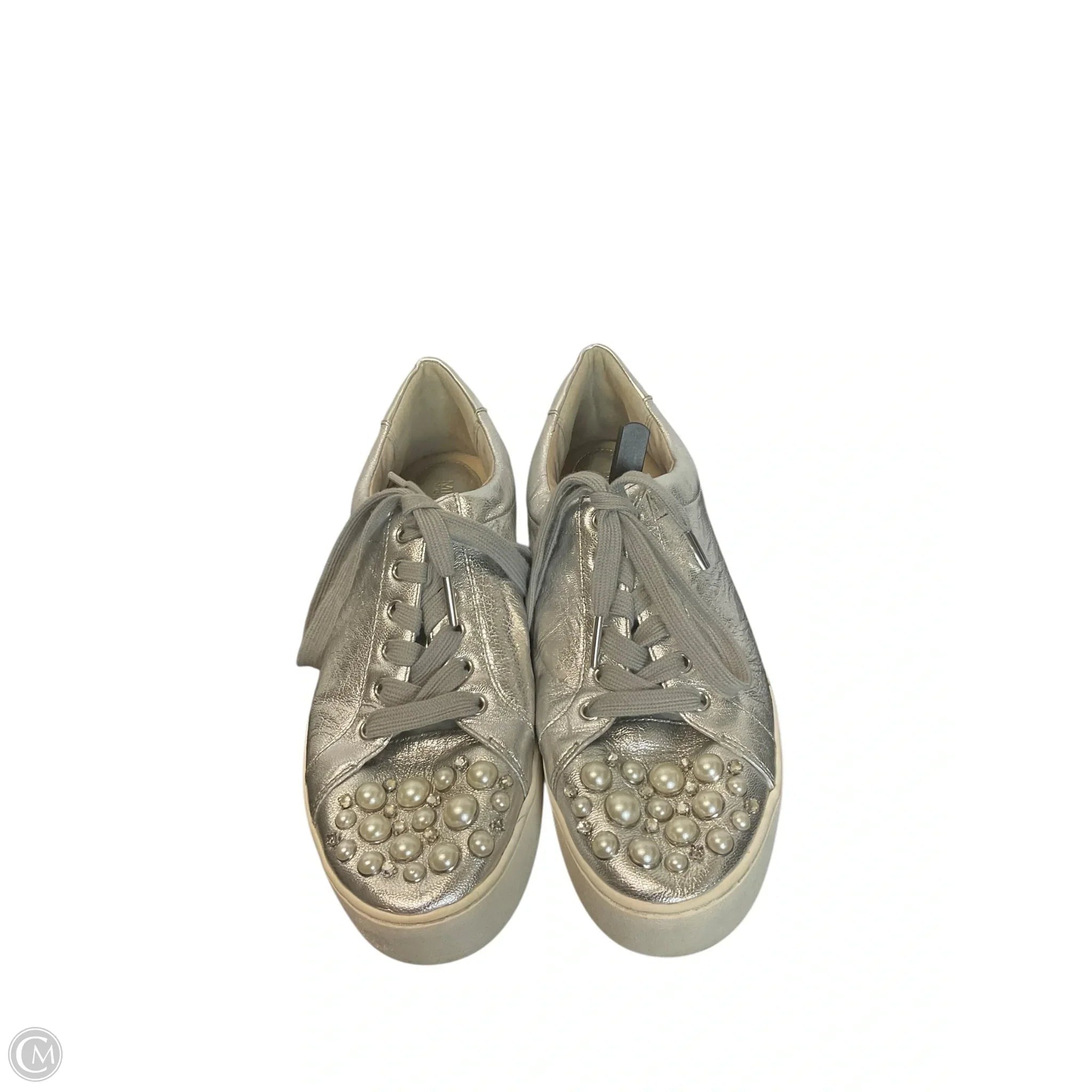Shoes Designer By Michael Kors In Silver, Size: 9.5