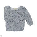 Top 3/4 Sleeve Designer By Michael Kors In Blue & Cream, Size: S