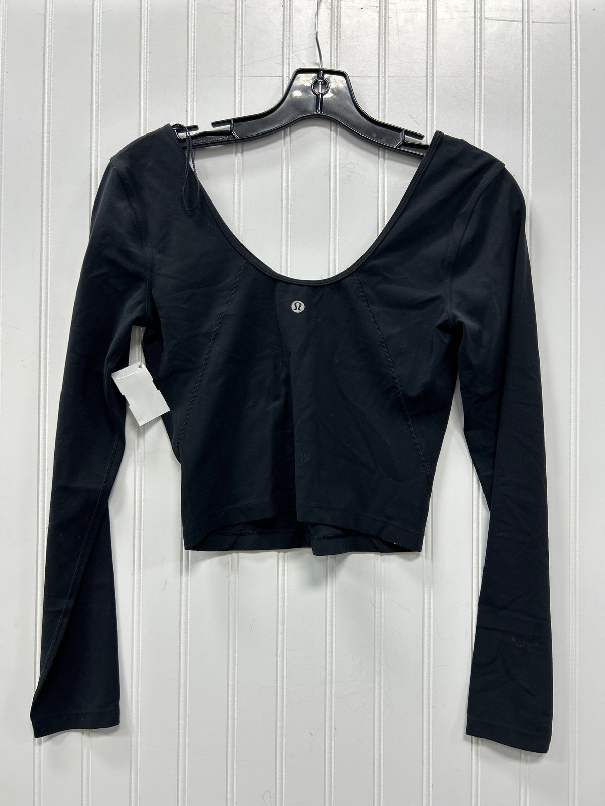 Athletic Top Ls Crewneck By Lululemon In Black, Size:S
