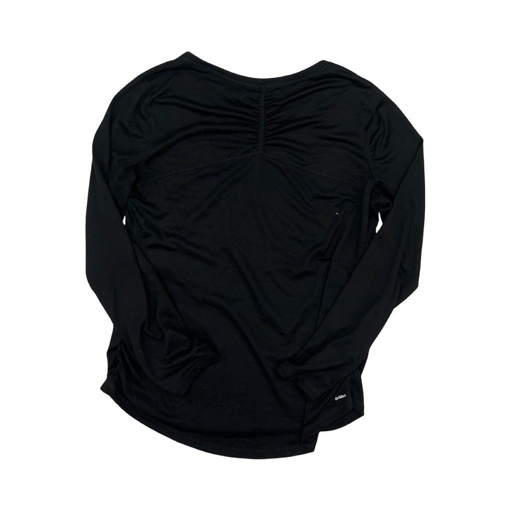 Athletic Top Ls Crewneck By Athletic Works In Black, Size:L