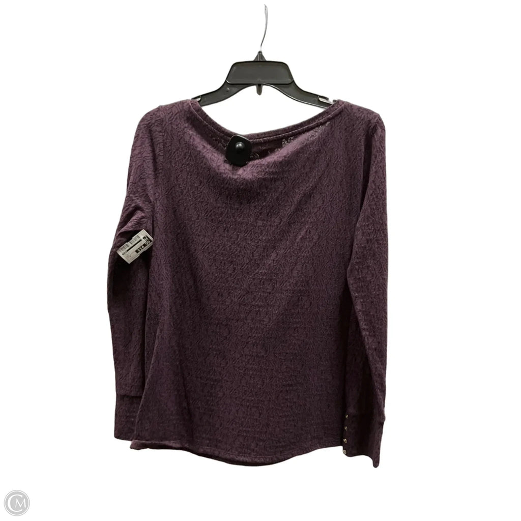 Top Long Sleeve By Loft In Purple, Size: M