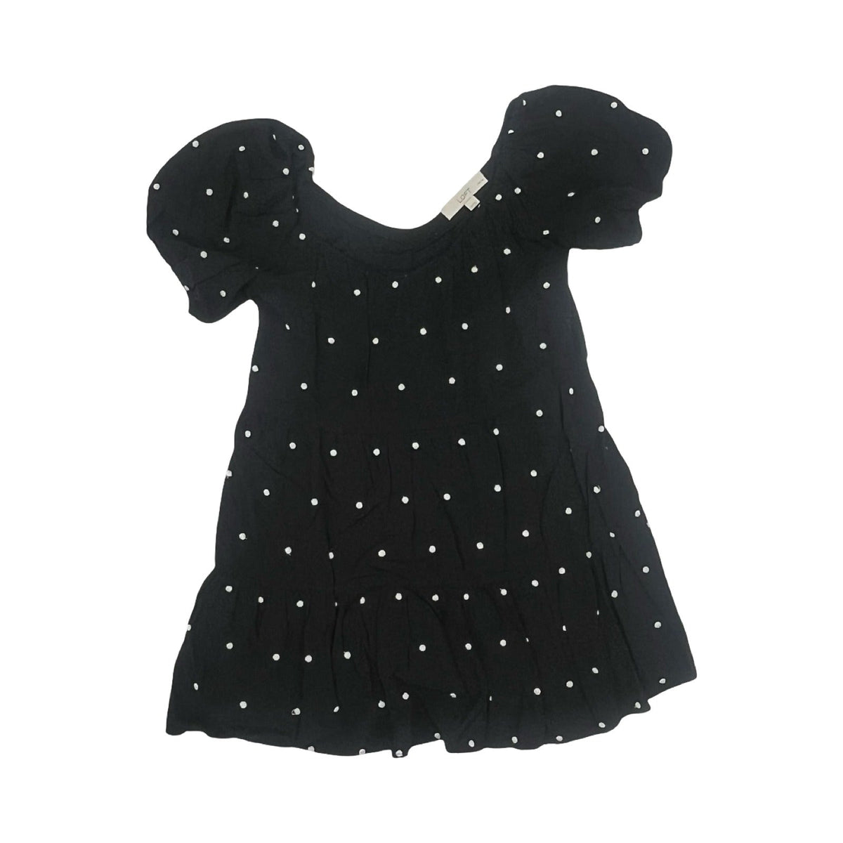 Dress Casual Short By Loft In Polkadot Pattern, Size:Xxsp