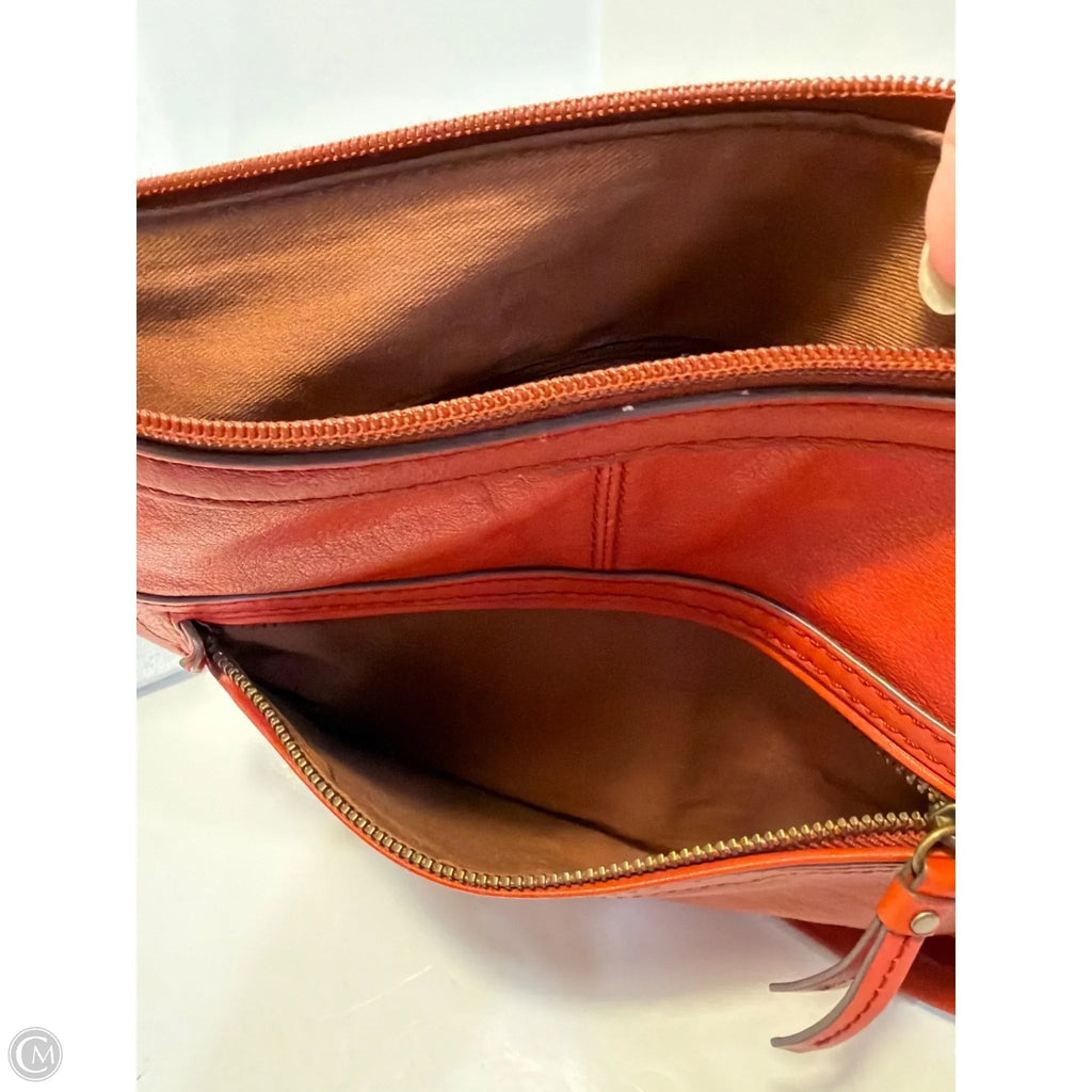 Crossbody Leather By Fossil, Size: Medium