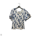 Top Short Sleeve By Inc In Blue & White, Size: 3x
