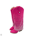 Boots Mid-calf Heels By Soda In Pink, Size: 7