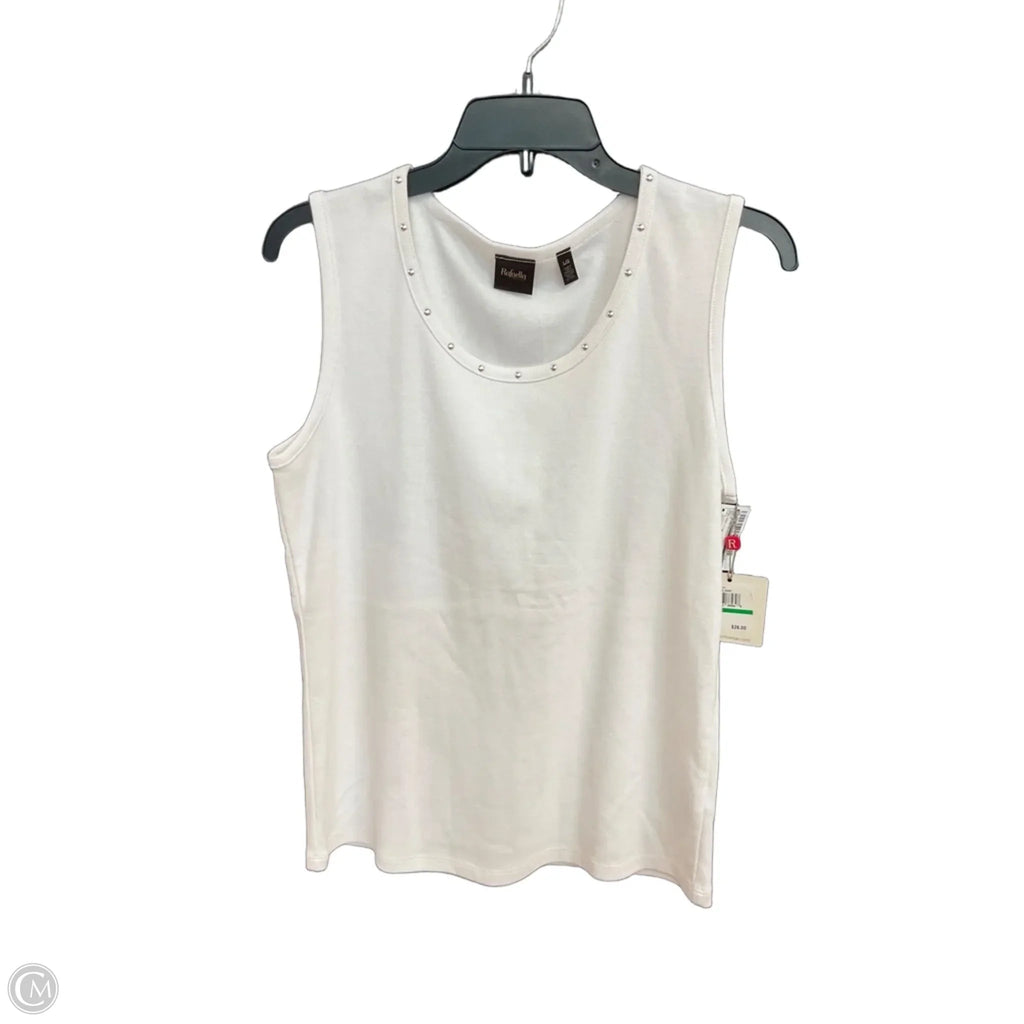 Top Sleeveless By Rafaella In White, Size: L