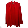 Cashmere Sweater Cardigan Designer By Neiman Marcus In Red, Size: L