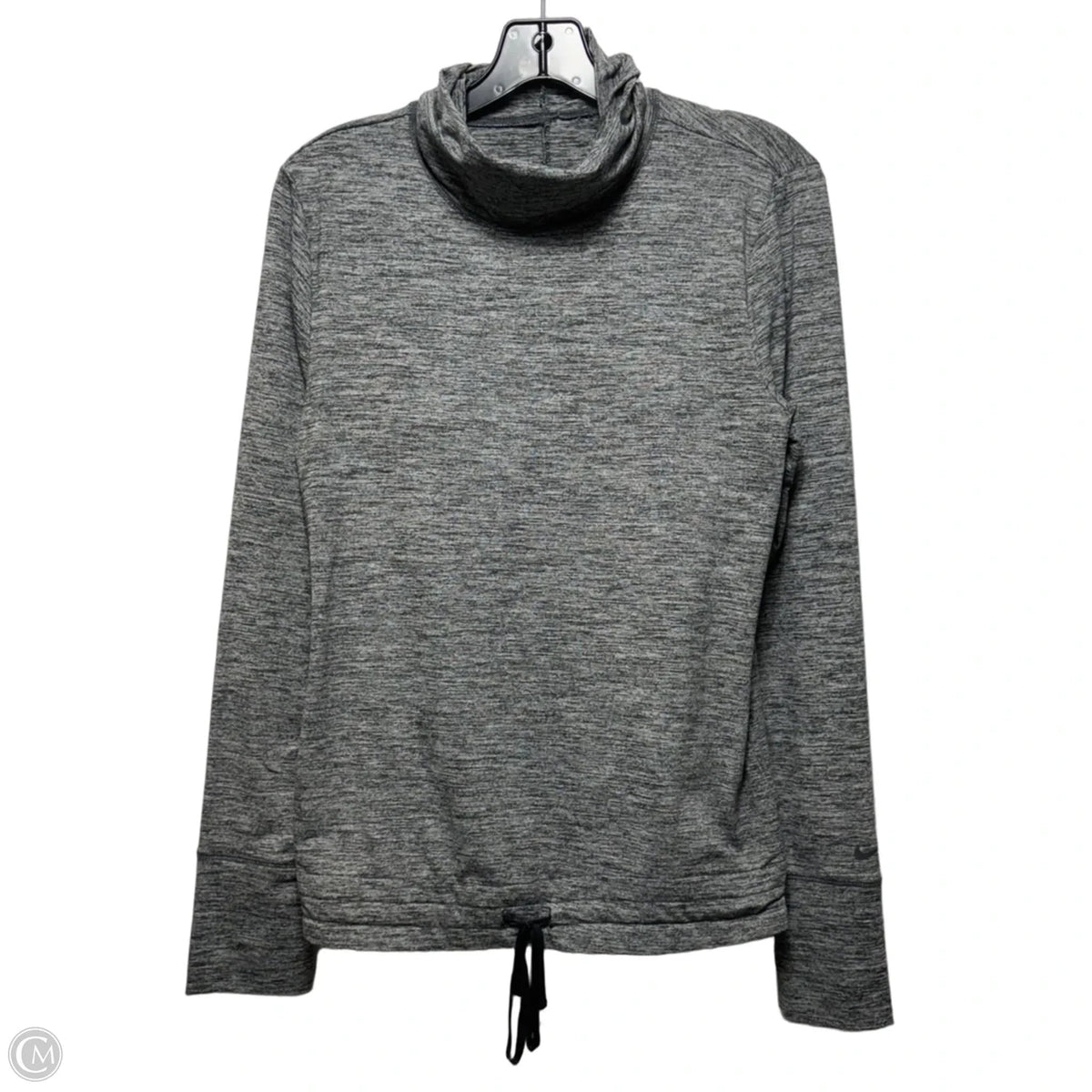 Athletic Top Long Sleeve Crew By Blano Noir In Black & White, Size: L