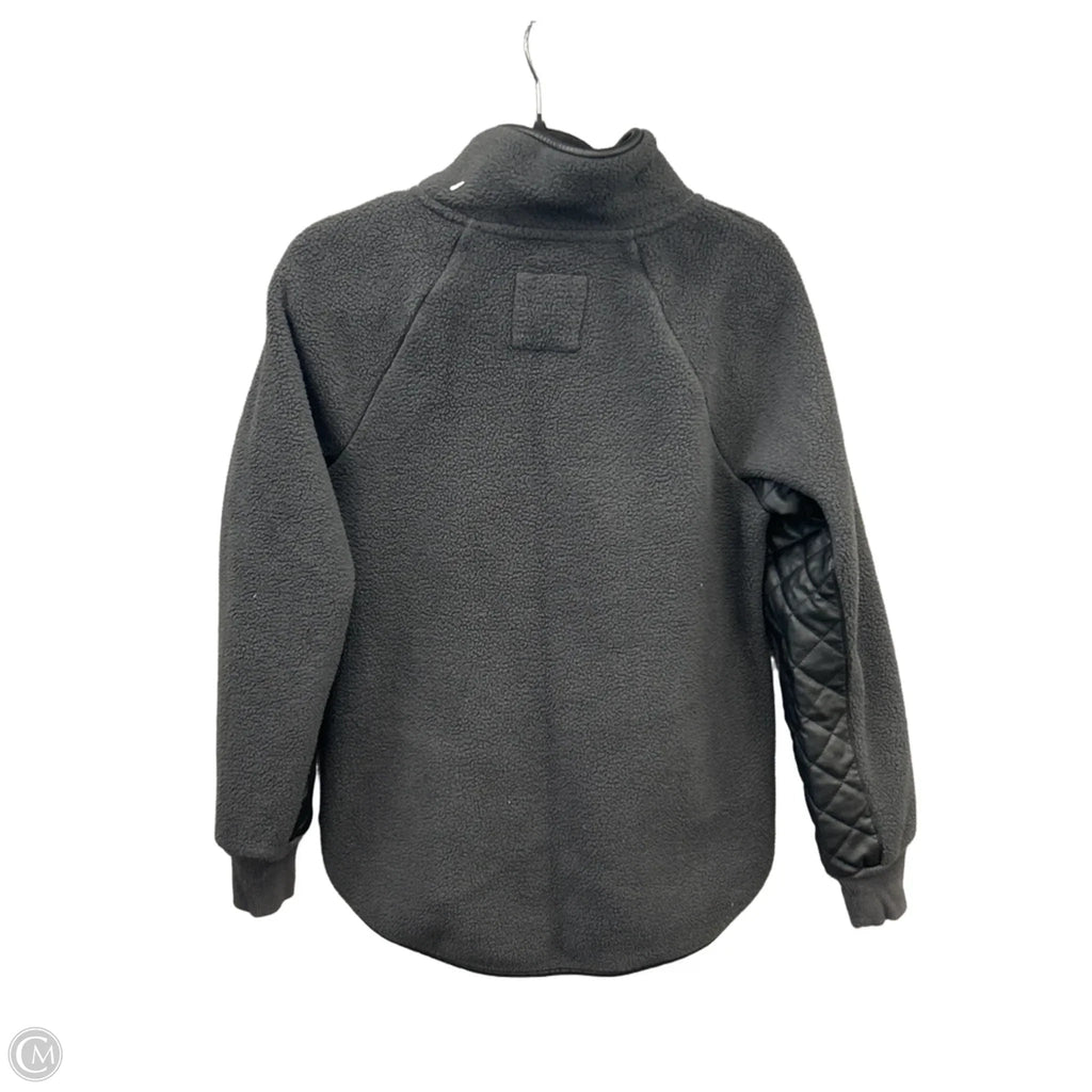 Jacket Fleece By Abercrombie And Fitch In Black & Grey, Size: S