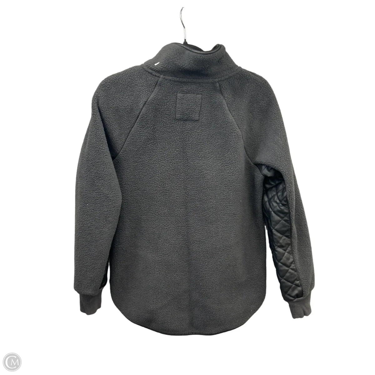 Jacket Fleece By Abercrombie And Fitch In Black & Grey, Size: S