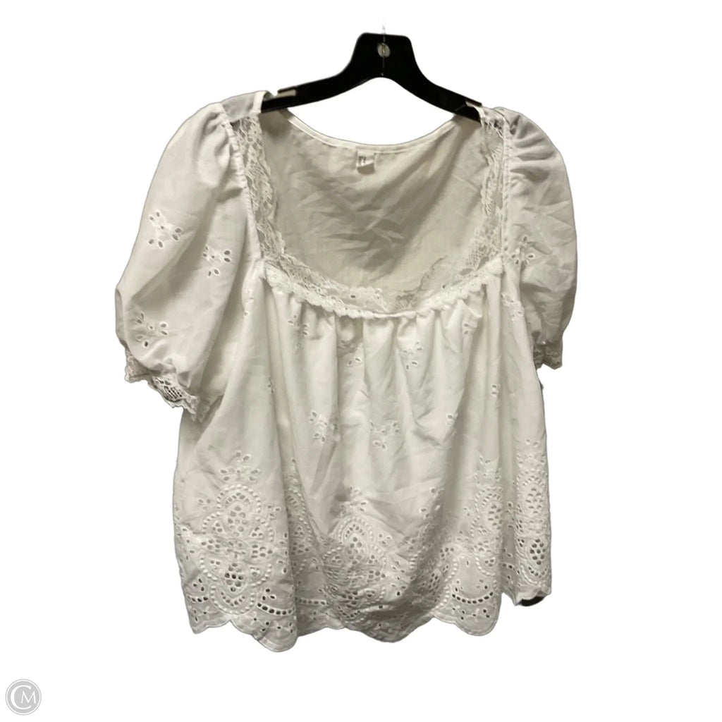 Top Short Sleeve Basic By Clothes Mentor In White, Size: Xl