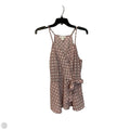 Top Sleeveless By Monteau In Pink & White, Size: L