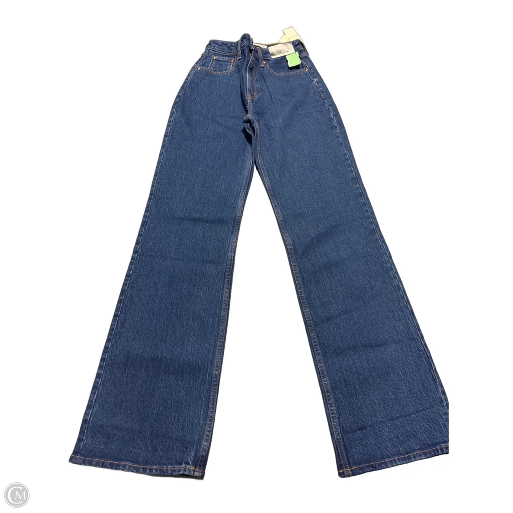 Jeans Straight By Abercrombie And Fitch In Blue Denim, Size: 0