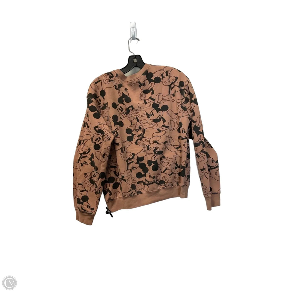 Sweatshirt Crewneck By Disney In Brown, Size: M