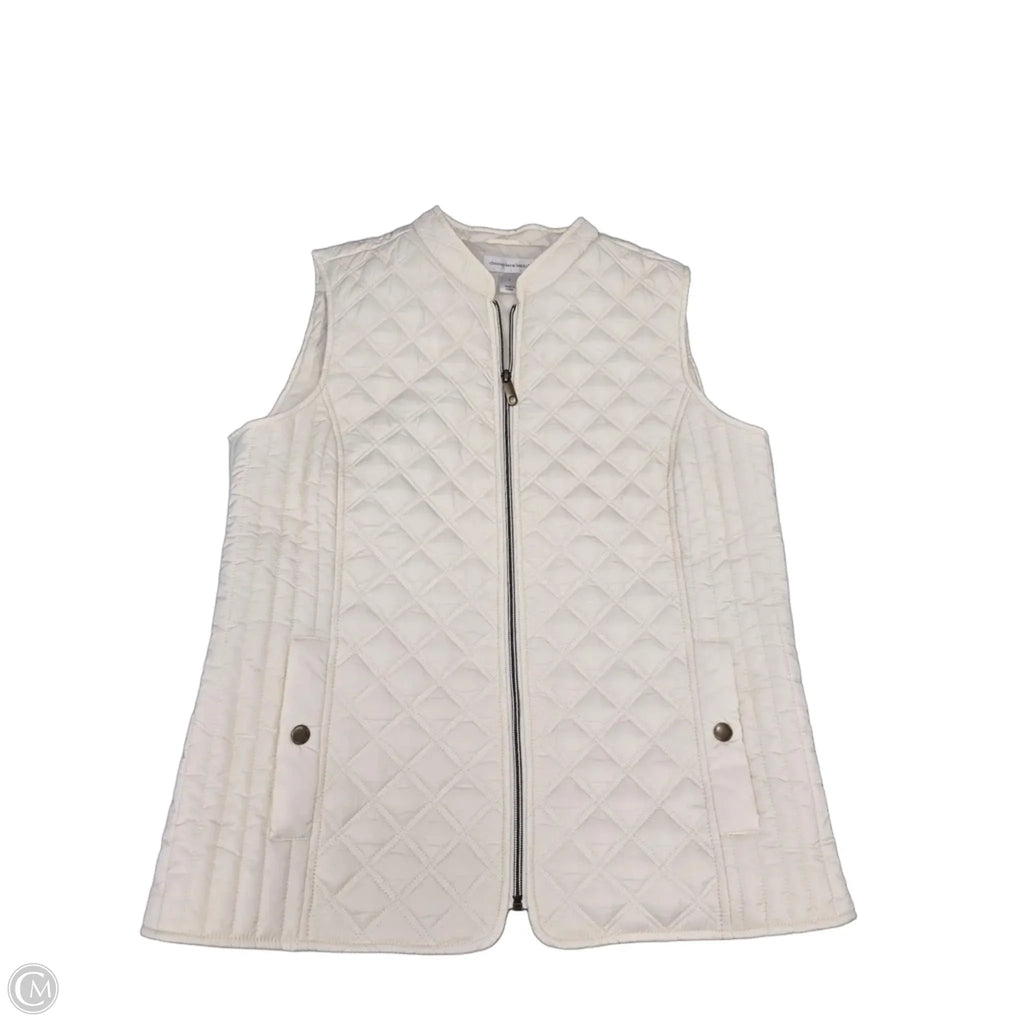 Vest Puffer & Quilted By Christopher And Banks In Cream, Size: L