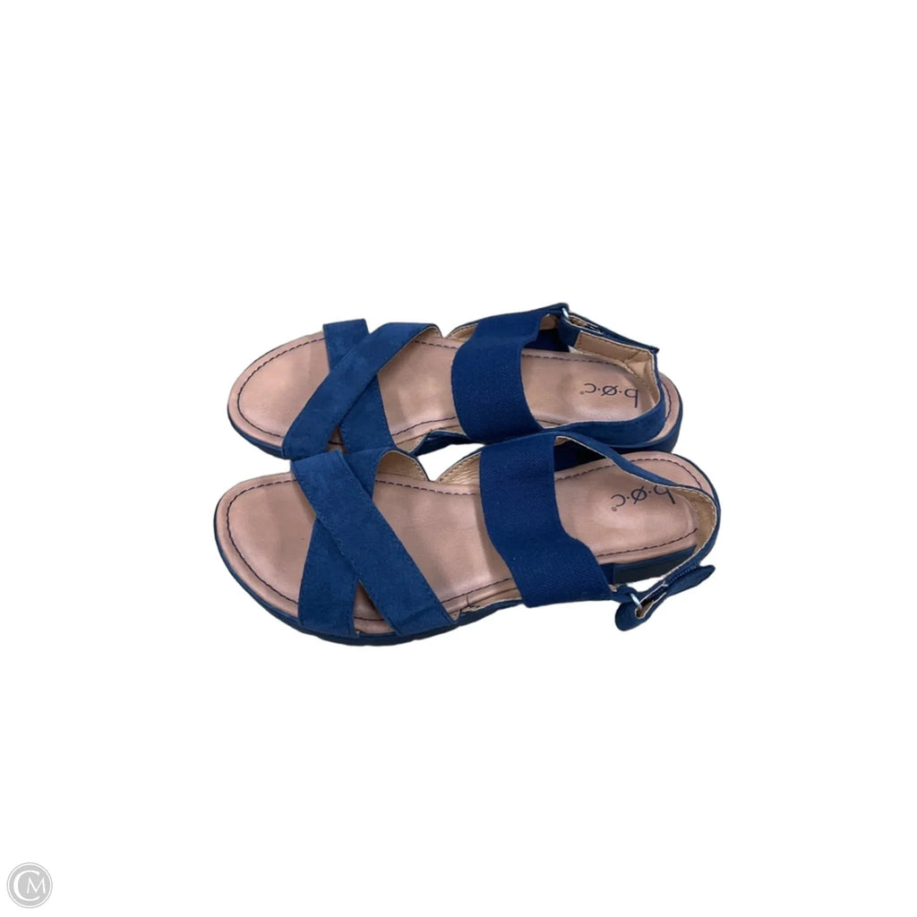 Sandals Flats By Boc In Blue & Brown, Size: 8