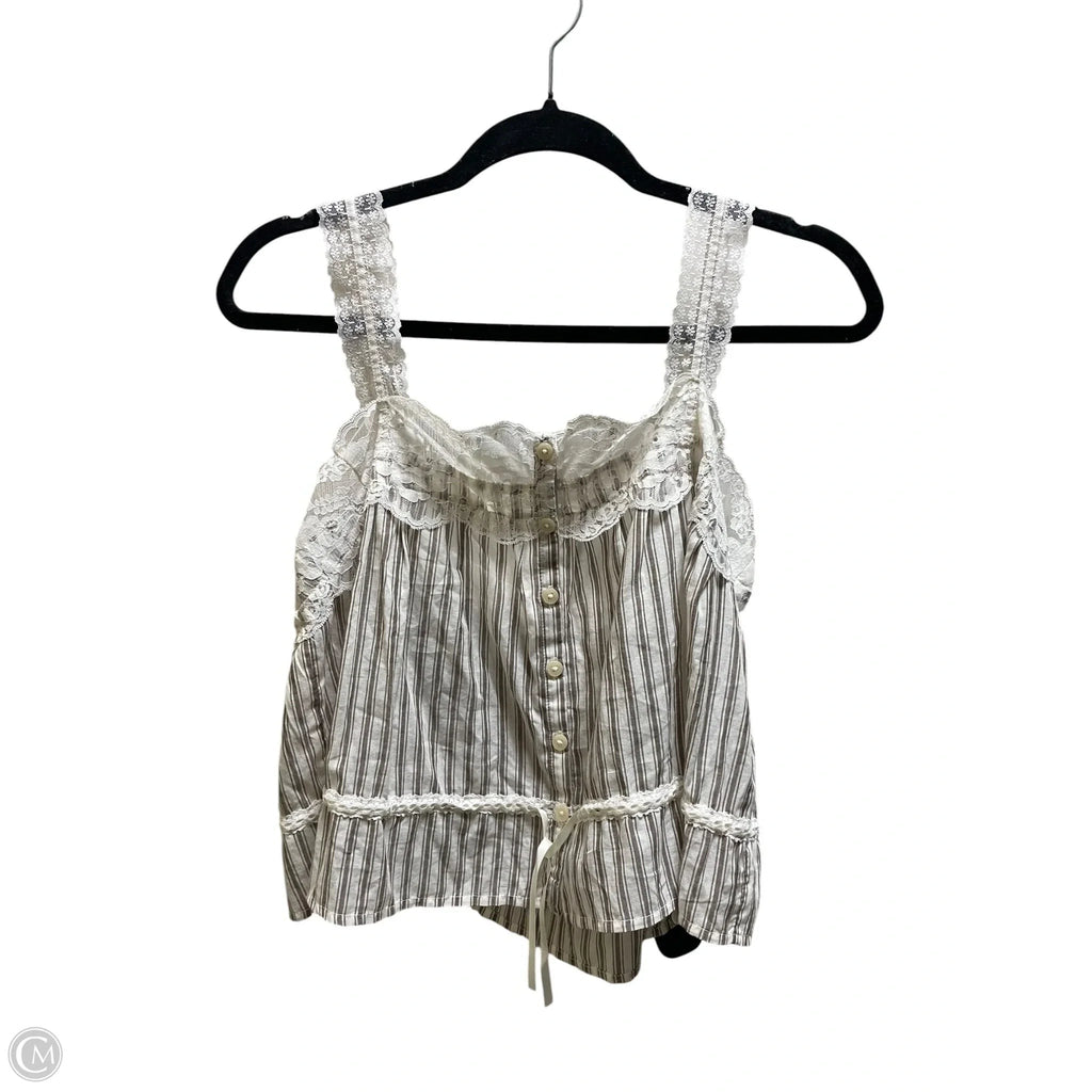 Top Sleeveless By Abercrombie And Fitch In Striped Pattern, Size: M