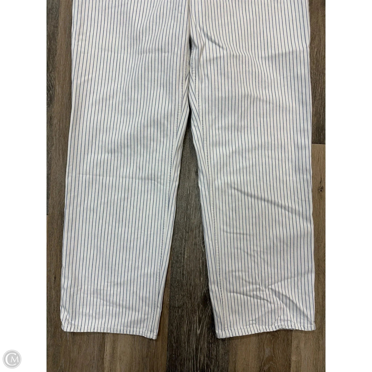 Jeans Straight By Abercrombie And Fitch In Striped Pattern, Size: 14