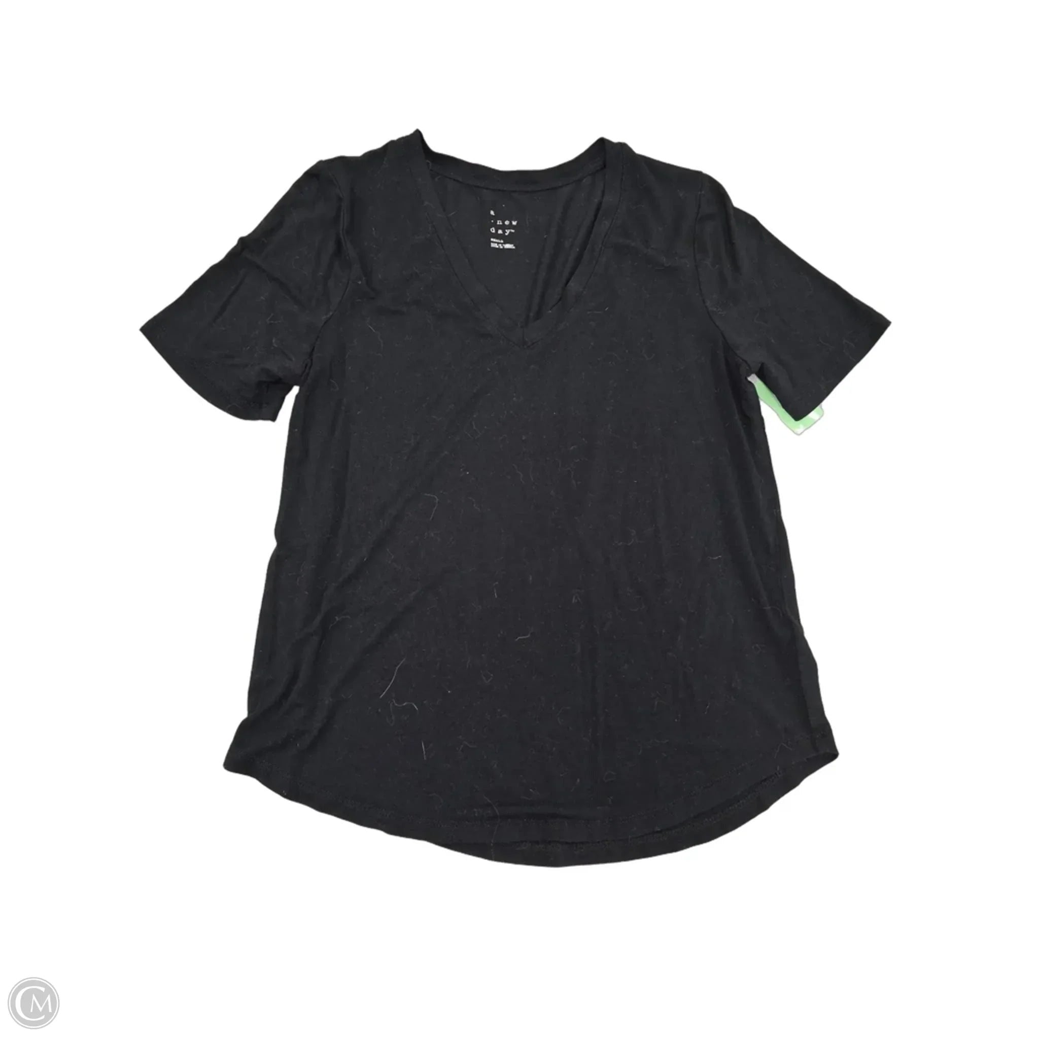 Top Short Sleeve By A New Day In Black, Size: S