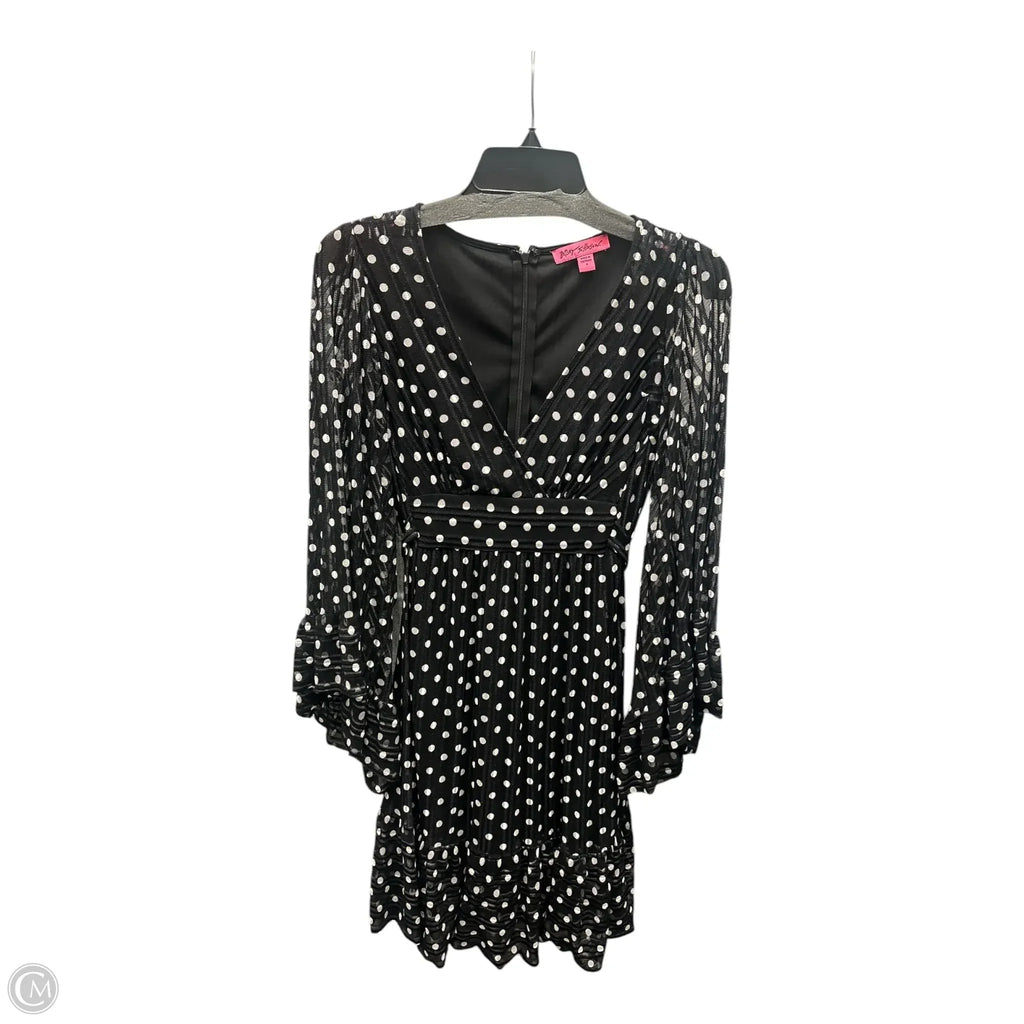 Dress Casual Midi By Betsey Johnson In Polkadot Pattern, Size: 4