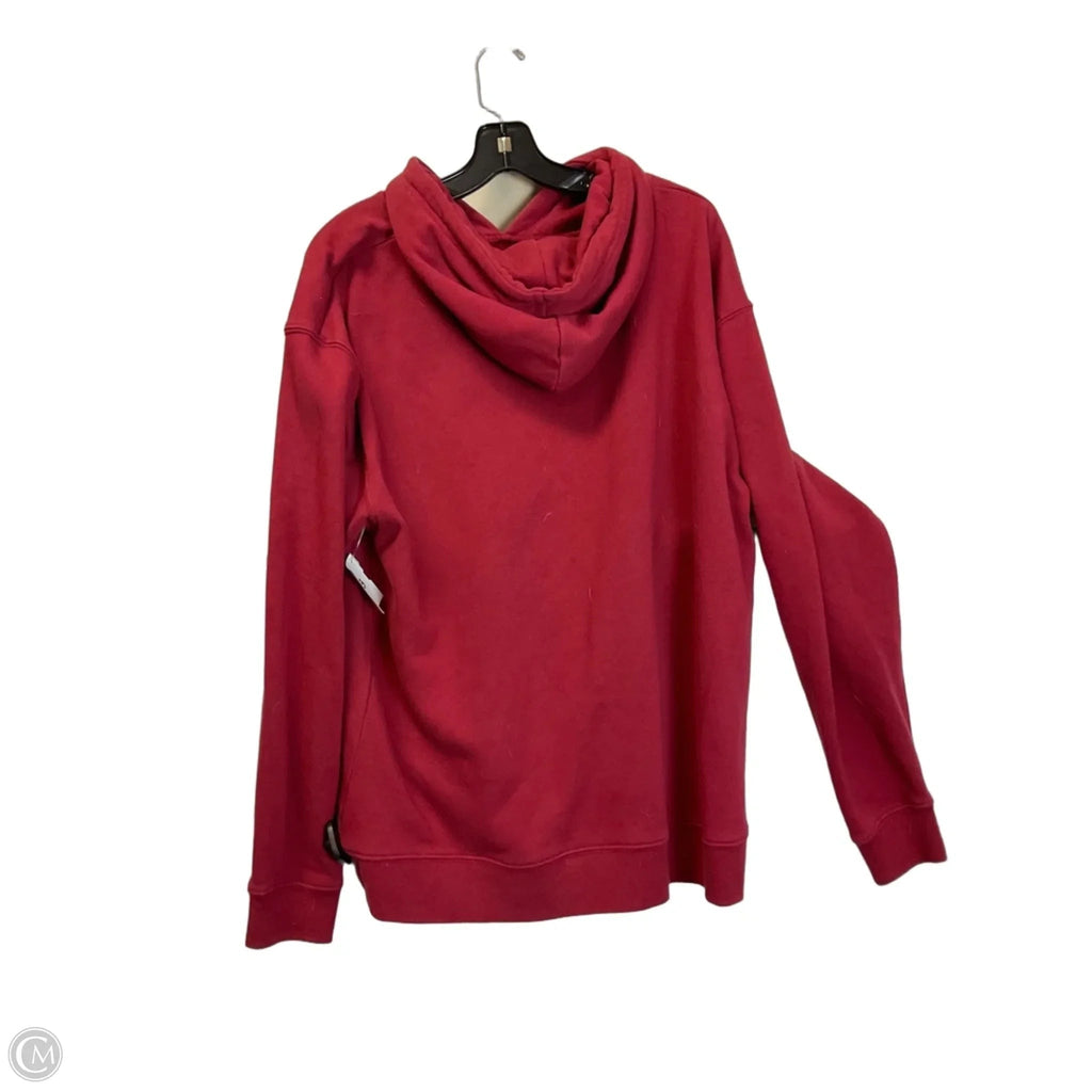Sweatshirt Hoodie By Clothes Mentor In Red, Size: L