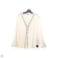 Top Long Sleeve By Calvin Klein In White, Size: Xl