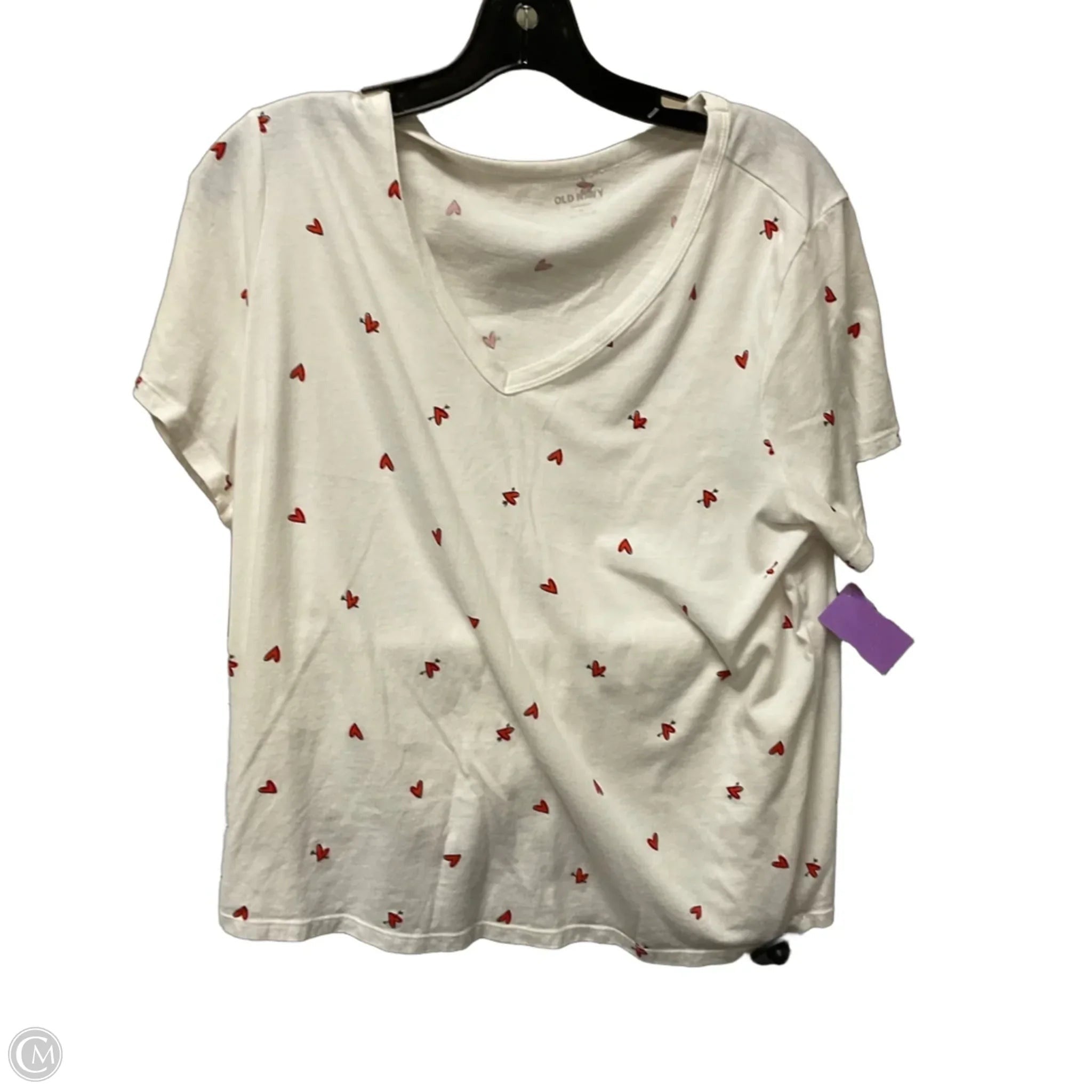 Top Short Sleeve Basic By Old Navy In White, Size: Xl